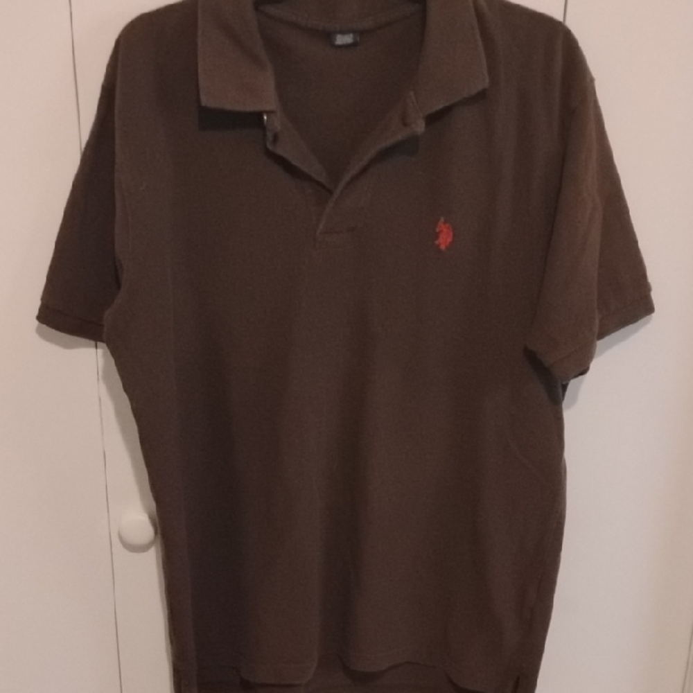 U.S. Polo Assn. Brown Polo with Red Embroidered Logo - Men